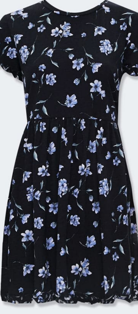 Ruffled floral mini dress